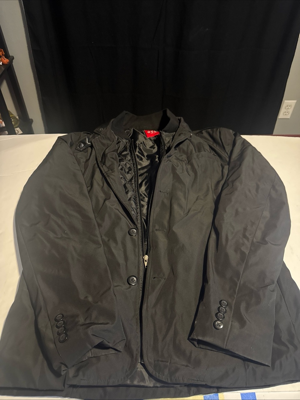 Black Large Guess Los Angeles Jacket